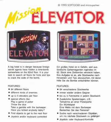 Mission Elevator box cover back